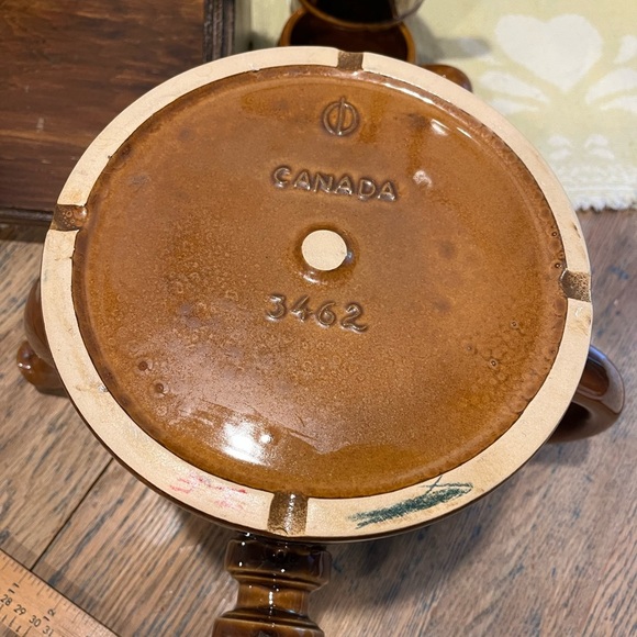 🤎Céramique de Beauce – Tilt teapot set with 3 mugs – 1977–78 Colonial Series - Picture 5 of 15